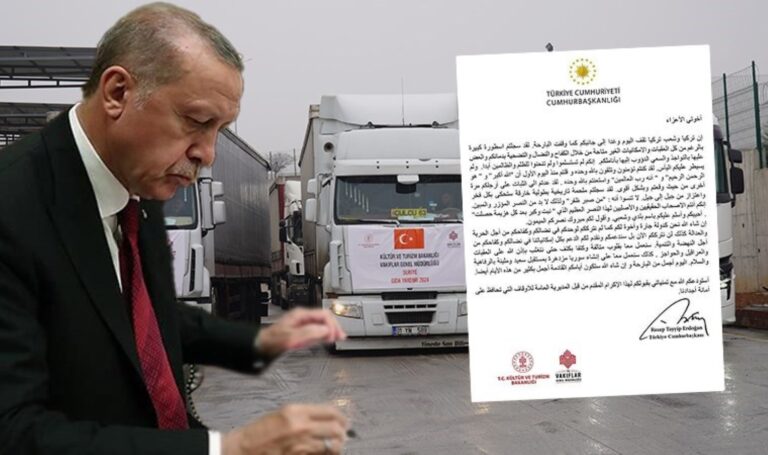 Türkiye'den Suriye'ye 75 bin yardım paketi: İçinde Erdoğan'ın Suriyelilere mektubu vardı – Son Dakika Türkiye Haberleri